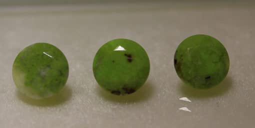 Gaspeite 2.50cts Set of 3 Round Cut 6mm Australia y10879