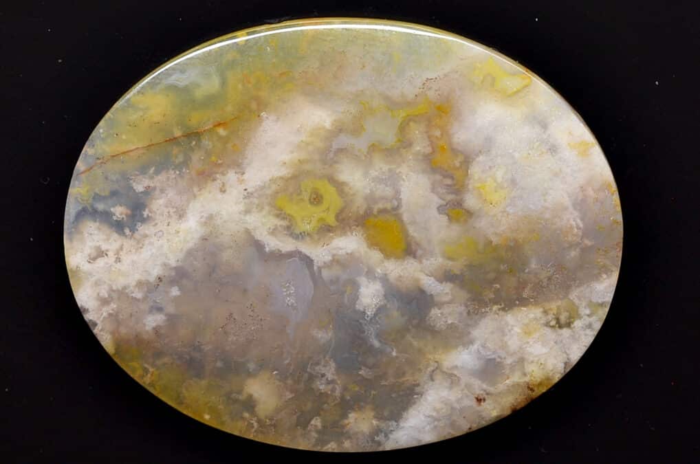 Graveyard Plume Agate  99.04 Oval Cabochon Collection (1) 52.99 x 41.50 mm Oregon y32112