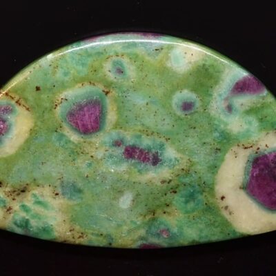 A green and purple stone.