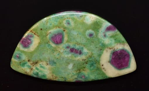 A green and purple stone.