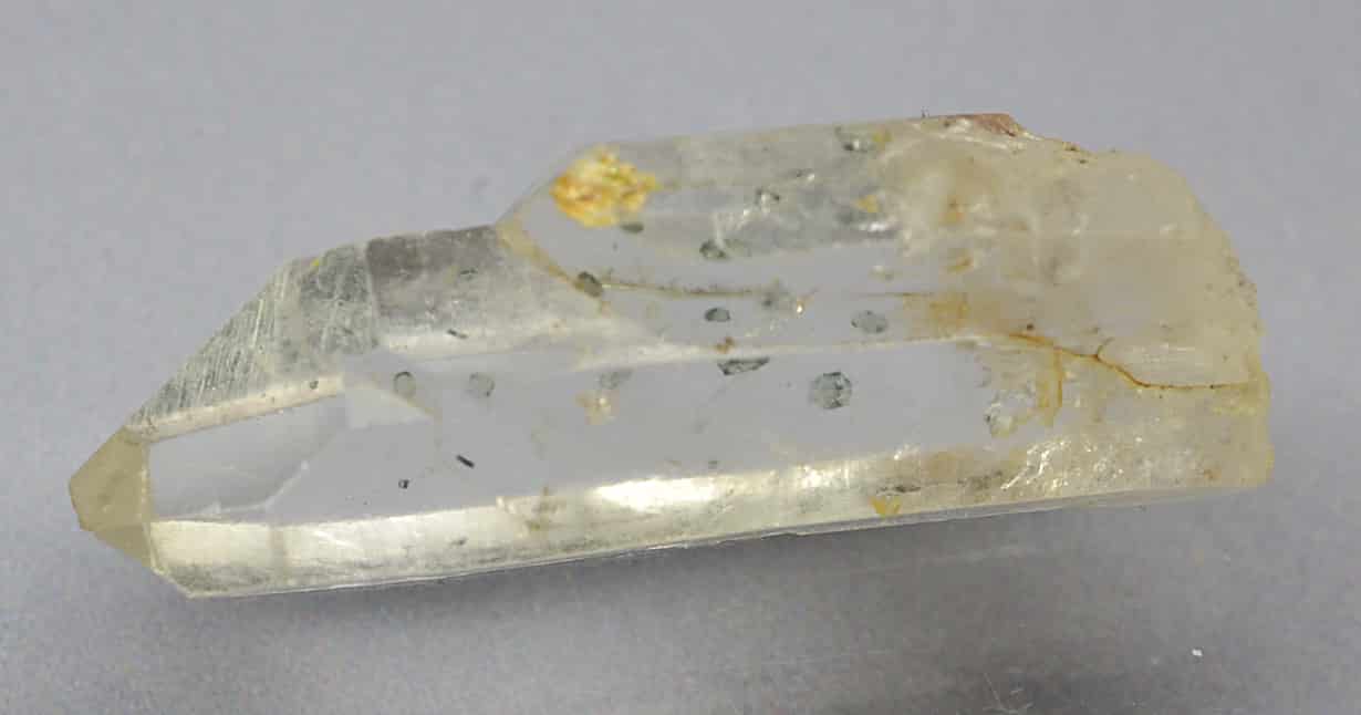 Trapiche Quartz with Clinochlorite 14.56 gr. Superb  44.50  x 18.50 x 12 mm y99942