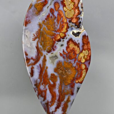 A heart shaped piece of agate.