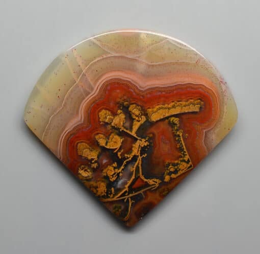 Morocco Agate 28.49 ct. Pie Shape Cabochon 37.50 x 35.50 x 3.10 mm y99666