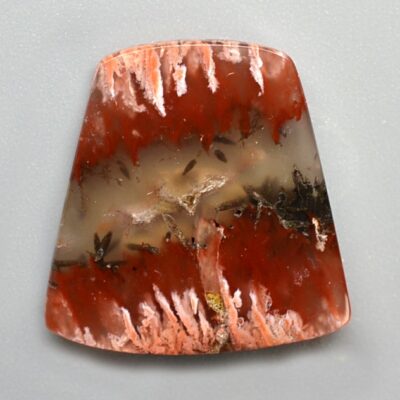 An orange and brown piece of agate.