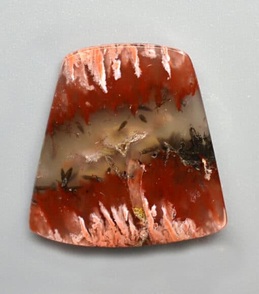 An orange and brown piece of agate.