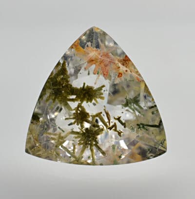 Quartz with Hedenbergite 3.69 ct Trillion Cut 11.90 x 11.80 x 5.90 mm y395