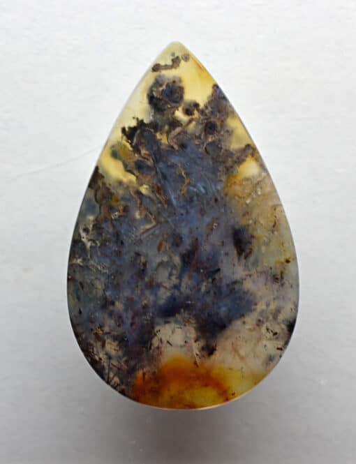 A tear shaped piece of amethyst.