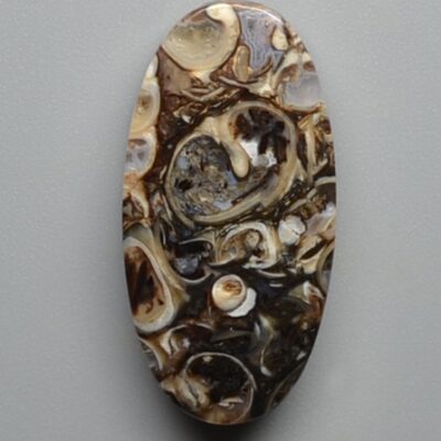 A brown and black agate pendant.