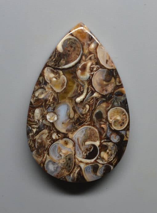 A tear shaped piece of agate.