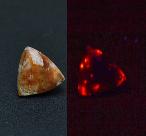 Hodgkinsonite-Troostite 2.20 ct Trillion Cut 7.80 x 7.80 mm Franklin,N.J. USA. max4900