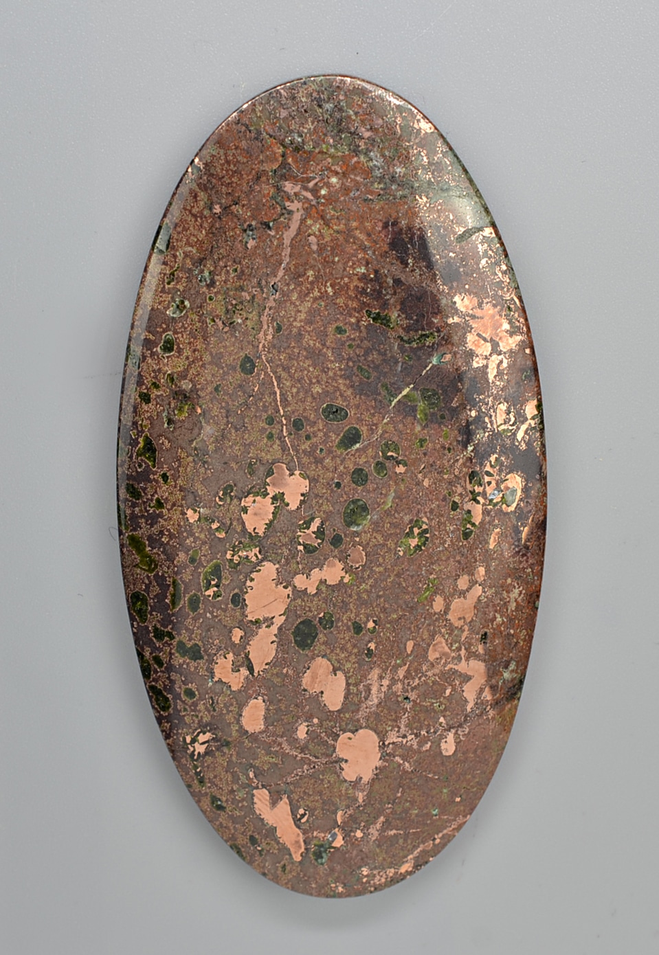Native Copper 155.53 ct Oval Cabochon  75.80 x 38.50 x 5.20 mm z216