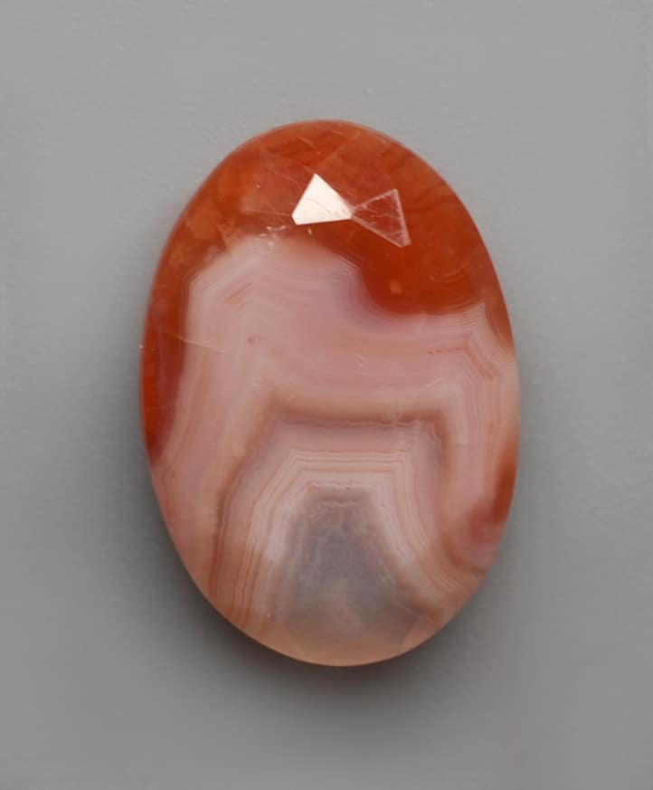 Warring State Faceted Agate 7.34 ct Double Table 18.00 x 12.50 x 2.10 mm z675