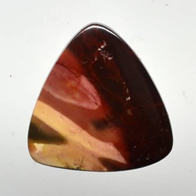 A triangular shaped piece of agate.
