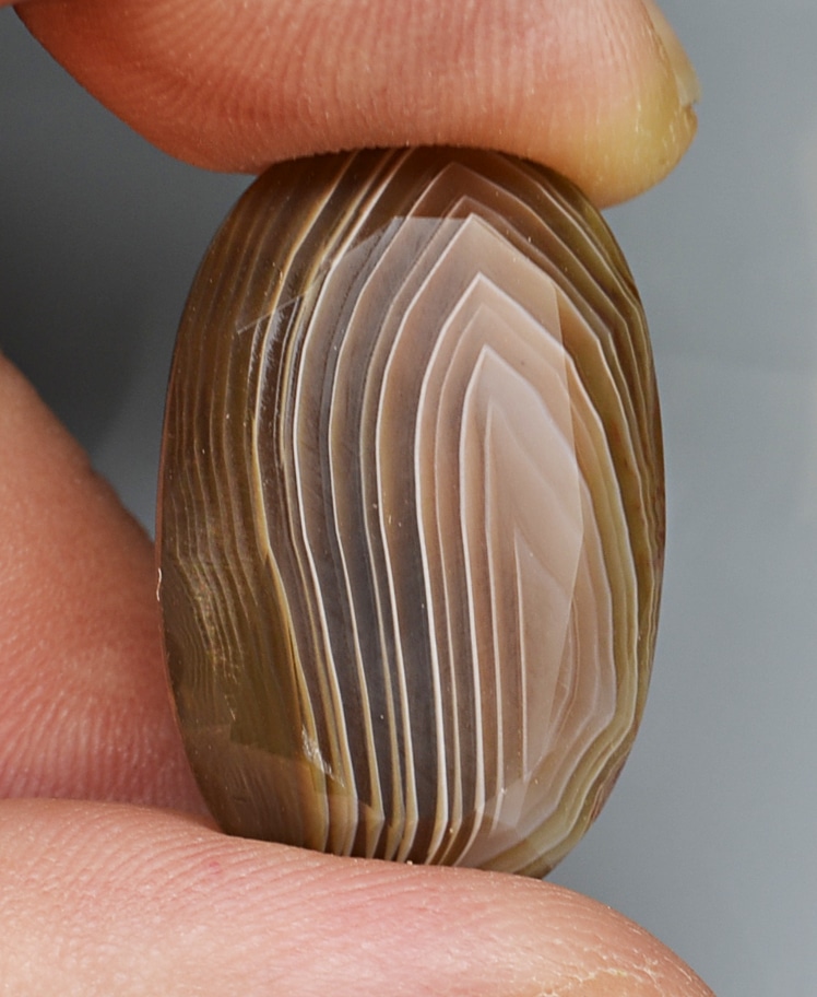 Lake Superior Agate Faceted 21.48 ct Double Sided Oval  Cut 25.00 x 17.60 x 6.30 mm w600