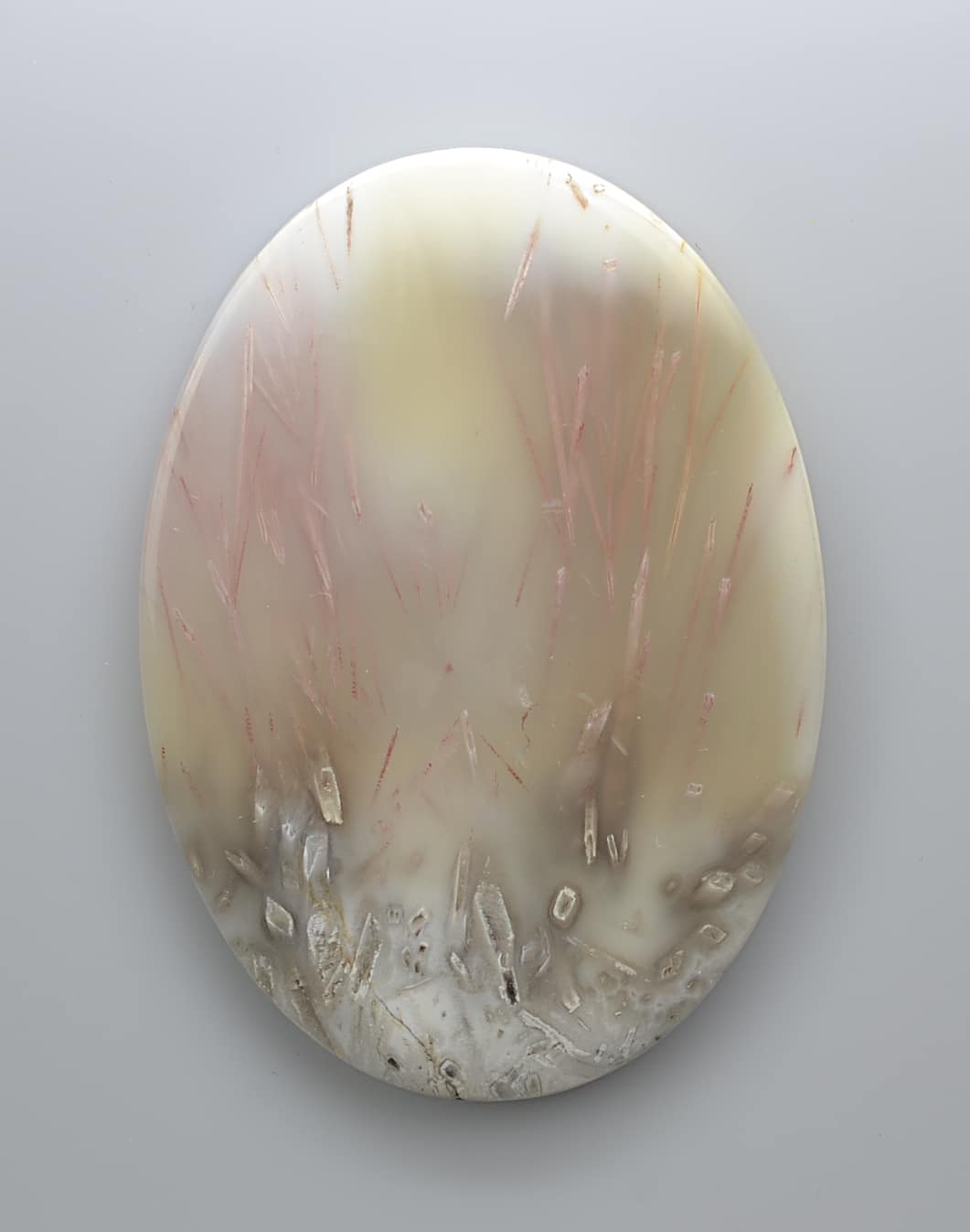 Indonesian Tube Agate 145.85 ct  Oval  Cabochon Collection (1) 69.80 x 34.80 x 4.40 mm c073