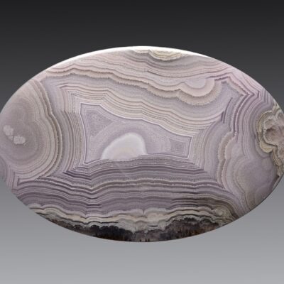A purple agate on a white background.