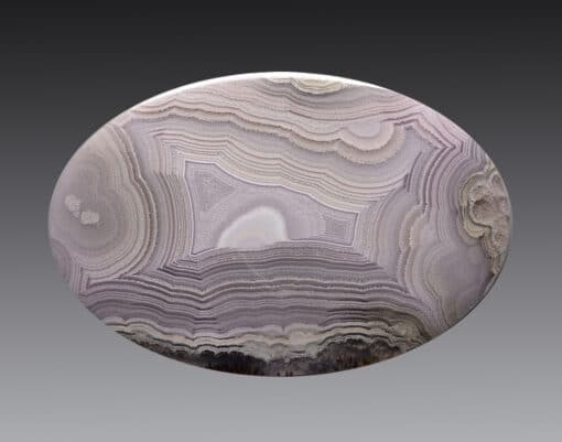 A purple agate on a white background.