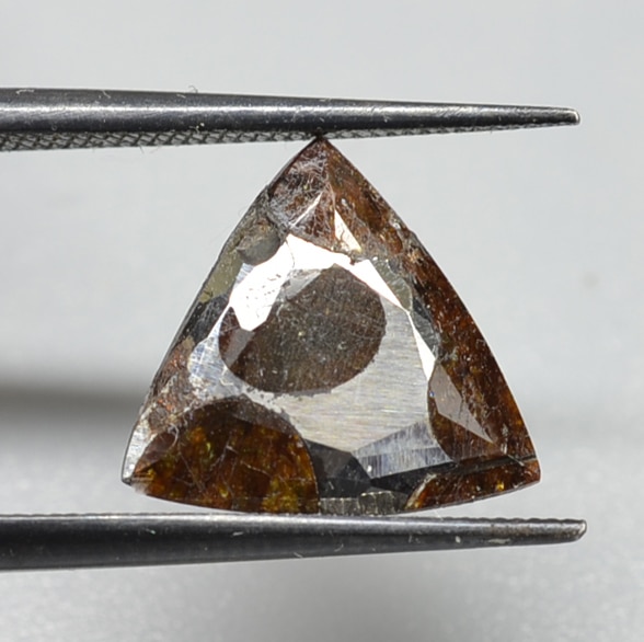 Pallasite-Meterite 2.83 ct Trillion Cut 11.70 x 10.00 x 5.25 mm Kenya max2013 super rare