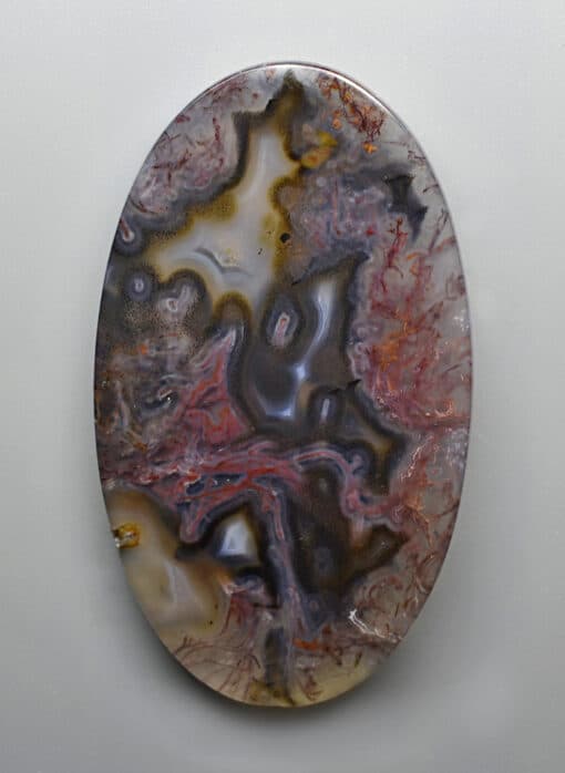 A piece of agate on a white background.