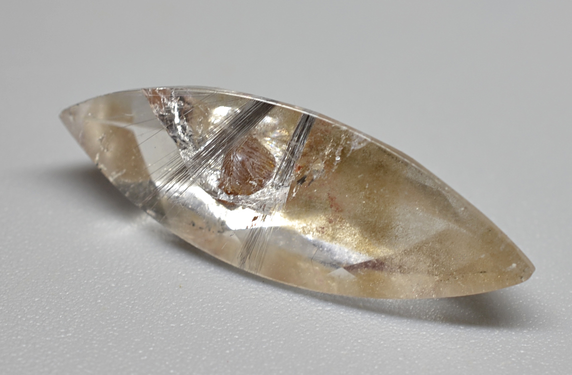 Quartz with Anatase & Rutile 5.04 ct Marquise Cabochon 21.80 x 7.50 x 6.20 mm max2770