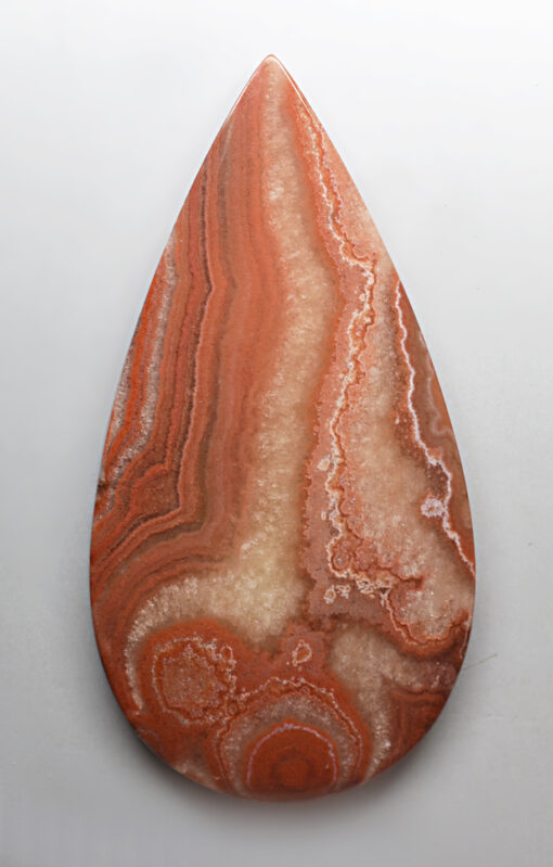 A tear shaped piece of agate.