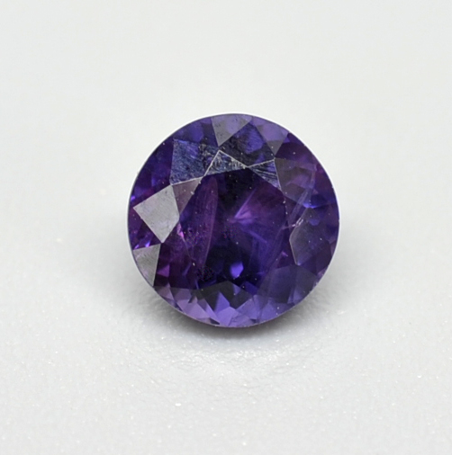 Purple Sapphire Gem パープルサファイアの宝石 0.88 ct Round Cut 5.50 mm Madagascar  max6696