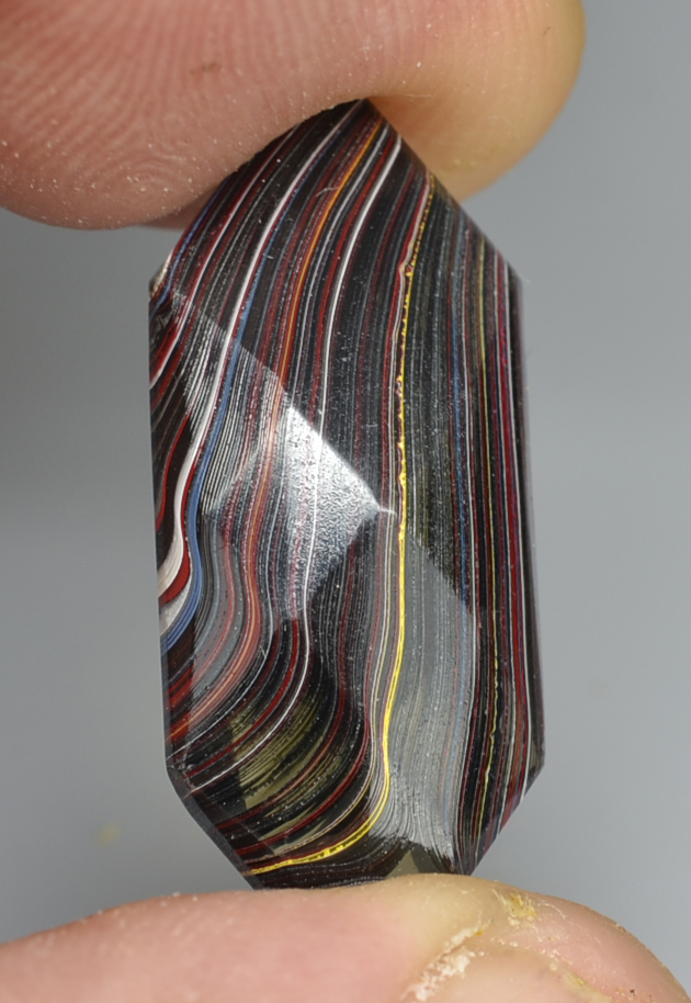 Fordite Facerted フォーダイト ファセット 6.36 ct Fancy Cut 29.70 x 12.77 x 11.97 mm max7490