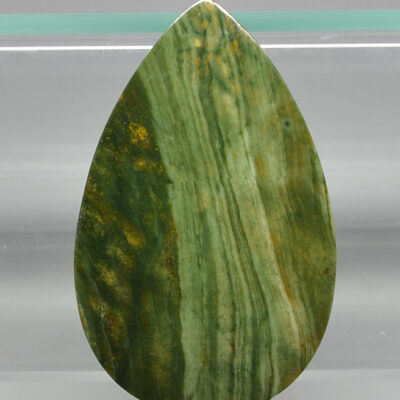 A green and yellow stone.
