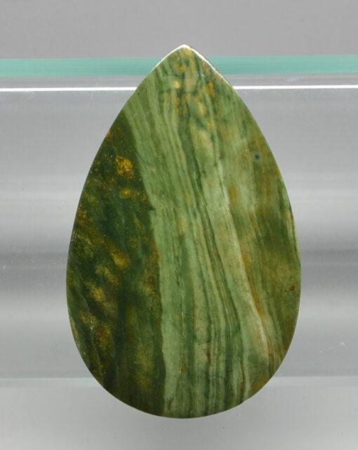 A green and yellow stone.