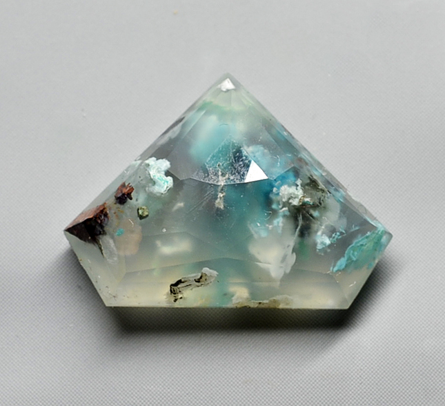 Quartz with Chrysocolla + Copper 10.94 ct Other Cuts 19.20 x 14.00 x 7.10 mm Indonesia max9897