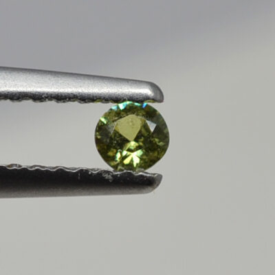Demantoid 0.09 ct Round Cut 2.80 mm Val Malenco Italy Super Rare Location P167