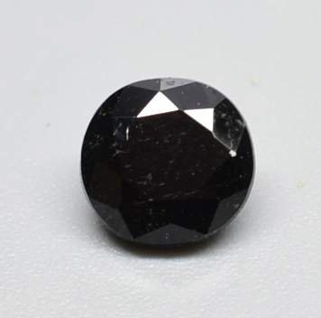 Aegrine Black 0.98 ct Round Cut 6.10 mm Mt. St. Hilaire Quebec, Canada N459