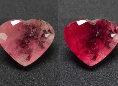 Tugtupite Tenebrescent 0.95 ct Heart Sharp 8.20 x 7.00 x 3.90 mm Greenland N465